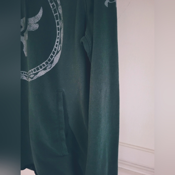 Under Armour X Project Rock Snake Training Green Terry Hoodie Size Medium - Picture 3 of 6